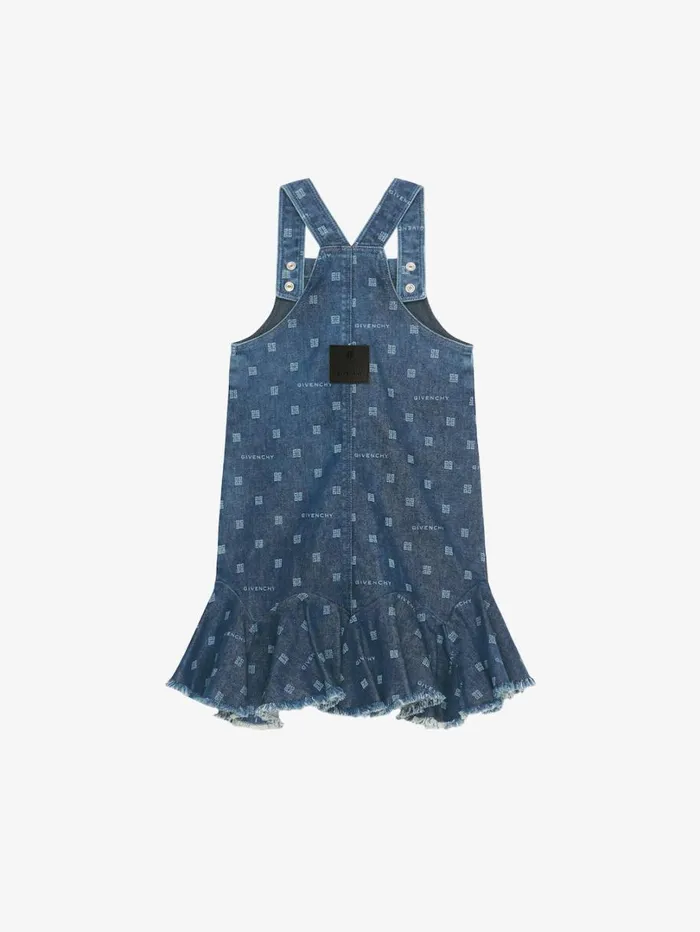 Givenchy Overalls Dress In GIVENCHY 4G Denim Denim Blue Women Girl 4 To 12 Years
