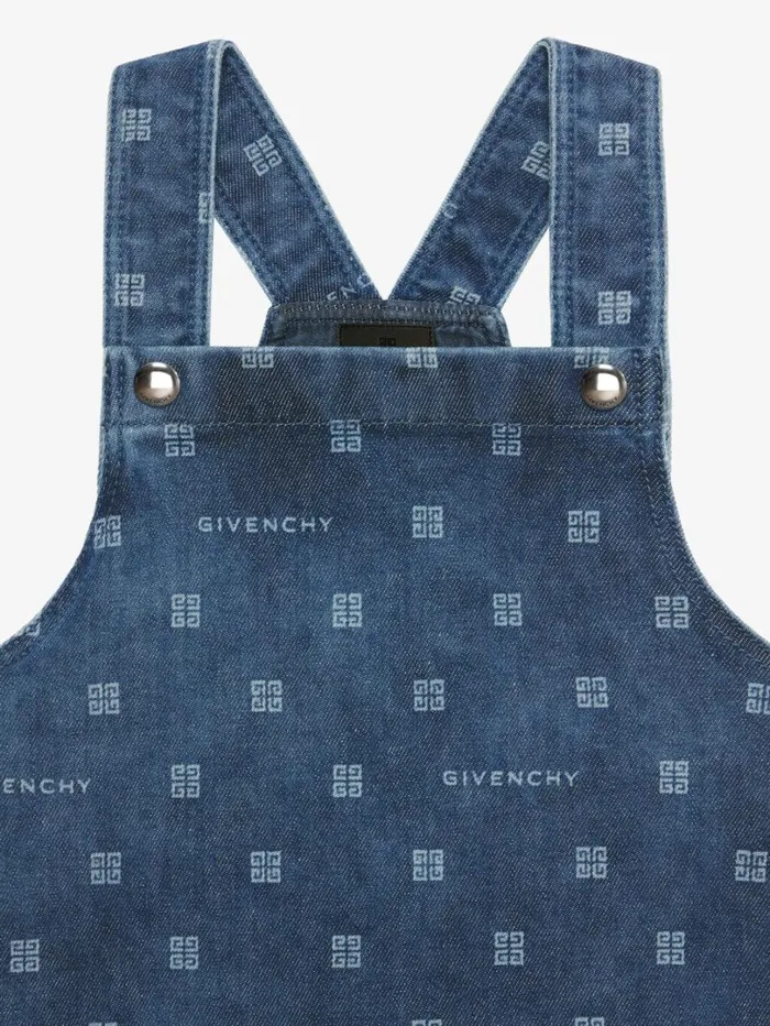 Givenchy Overalls Dress In GIVENCHY 4G Denim Denim Blue Women Girl 4 To 12 Years