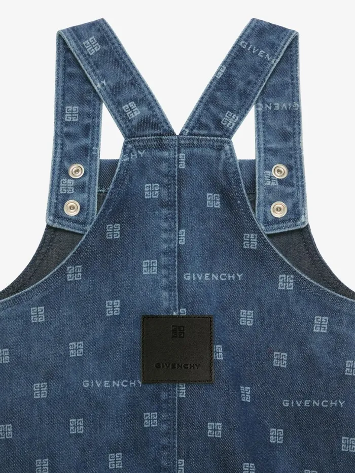 Givenchy Overalls Dress In GIVENCHY 4G Denim Denim Blue Women Girl 4 To 12 Years