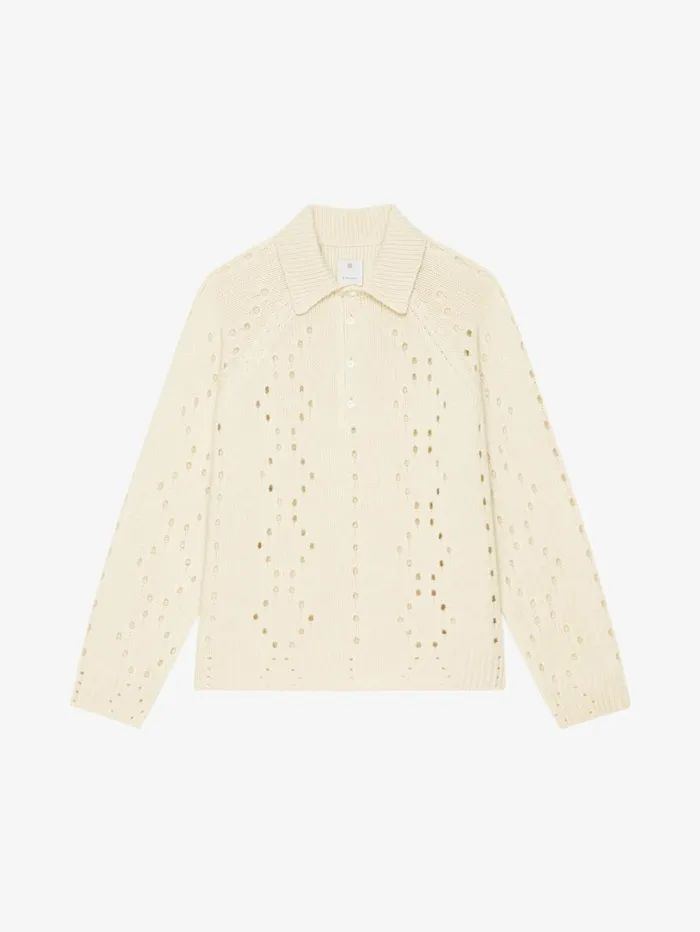 Givenchy Oversized Sweater In Wool White Men Knitwear