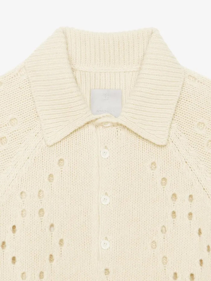 Givenchy Oversized Sweater In Wool White Men Knitwear