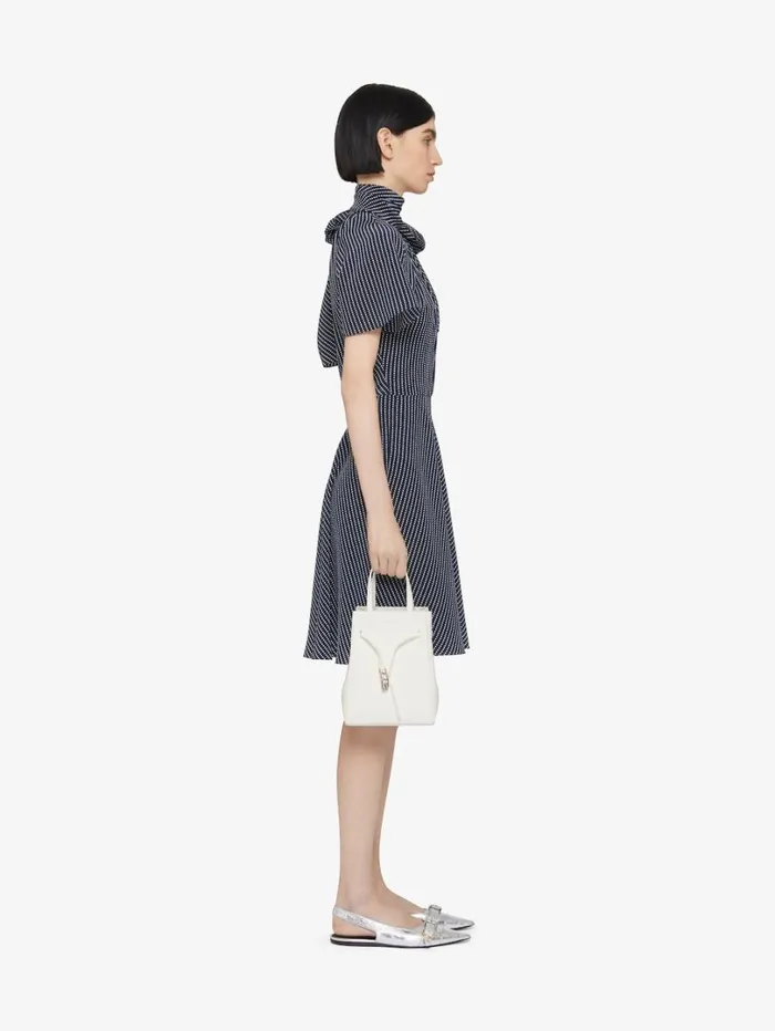 Givenchy Polka Dots Dress In Silk With Lavallire Navywhite Women Dresses