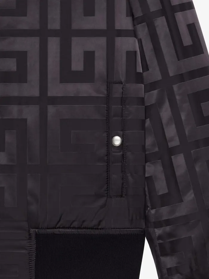 Givenchy Reversible Bomber Jacket In 4G Wool Black Men Outerwear and Blousons