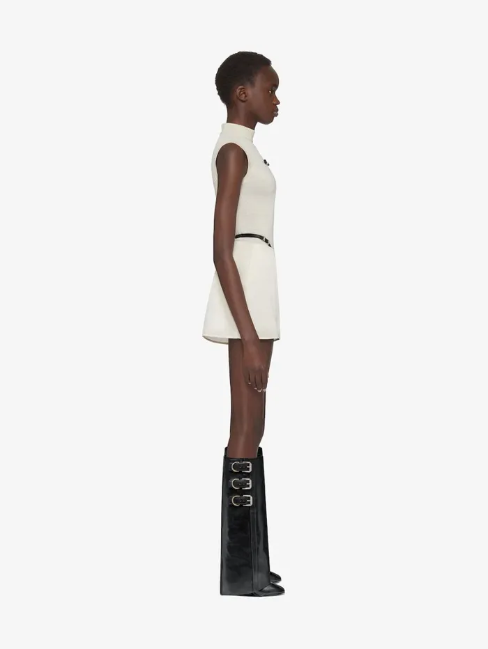 Givenchy Shark Lock Buckles Boots In Leather Black Women Shark Lock Givenchy Shark Lock Buckles Boots In Leather Black Women Shark Lock