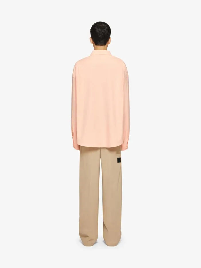 Givenchy Shirt In Cotton With Pocket Powder Men Shirts