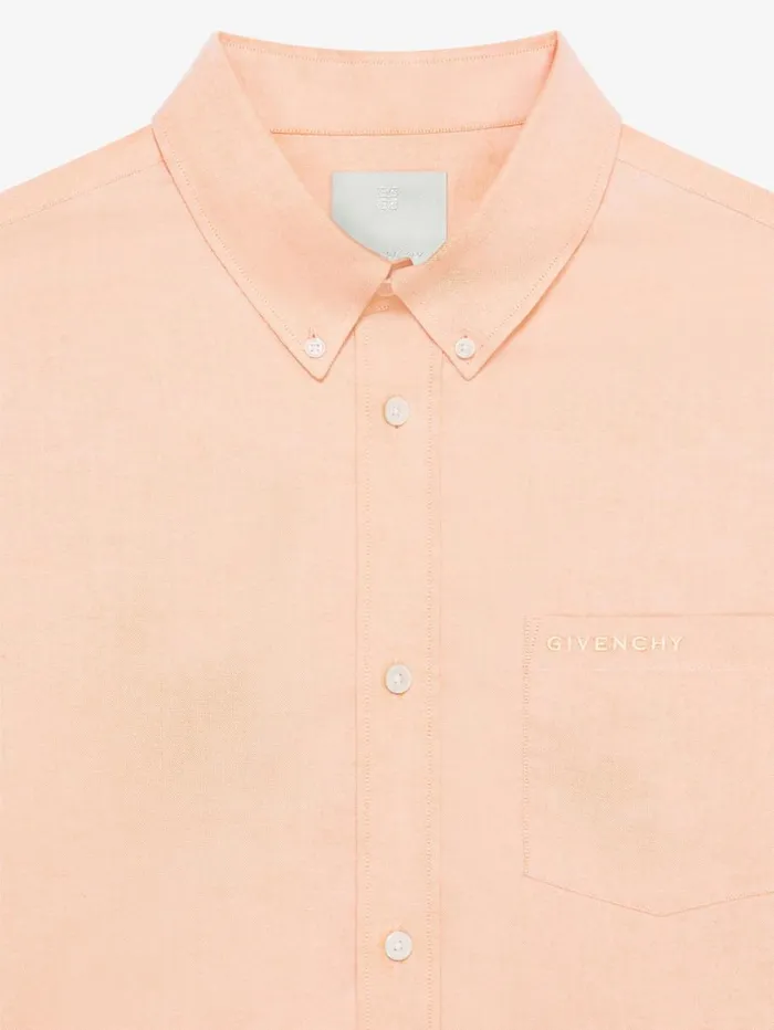 Givenchy Shirt In Cotton With Pocket Powder Men Shirts
