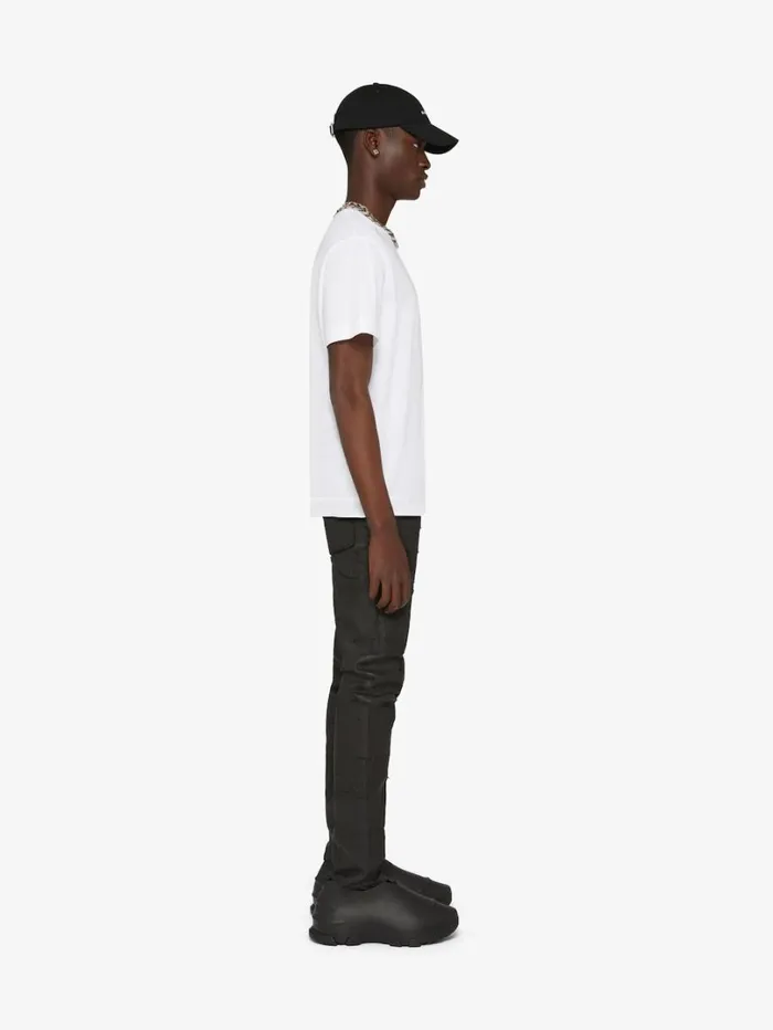 Givenchy Slim Fit Tshirt In Cotton With 4G Embroidery White Men TShirts