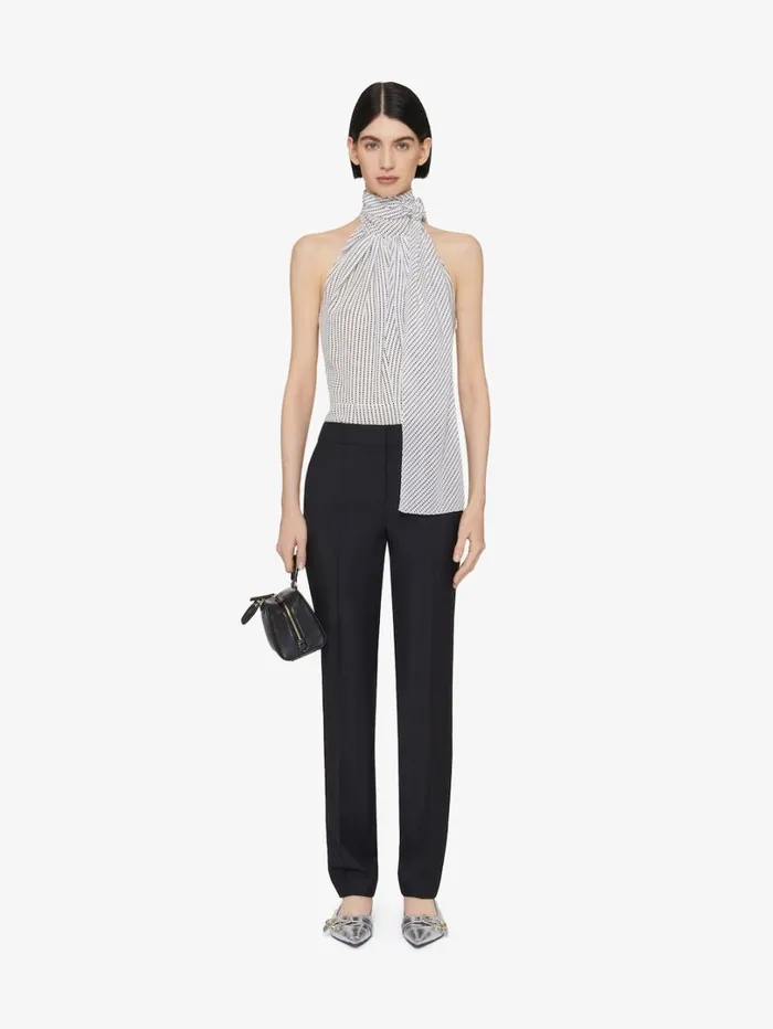 Givenchy Slim Fit Tailored Pants In Wool And Mohair Black Women Pants and Shorts