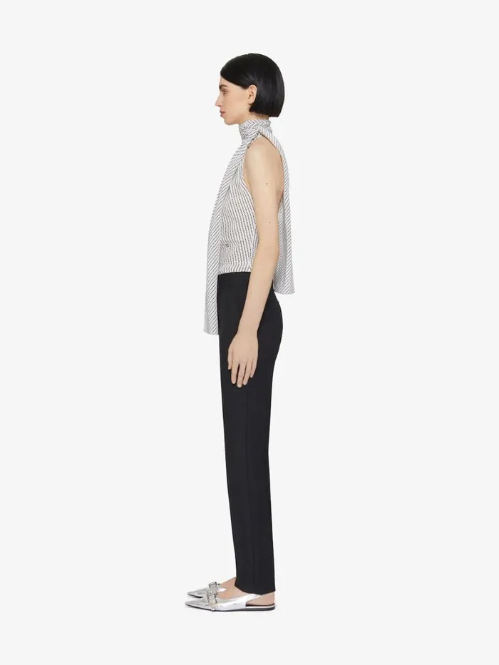 Givenchy Slim Fit Tailored Pants In Wool And Mohair Black Women Pants and Shorts