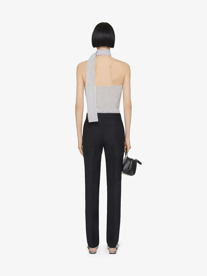 Givenchy Slim Fit Tailored Pants In Wool And Mohair Black Women Pants and Shorts