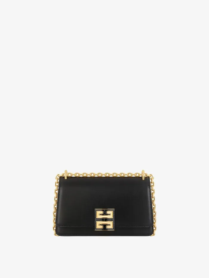 Givenchy Small 4G Bag In Leather With Chain Black Women Crossbody Bags