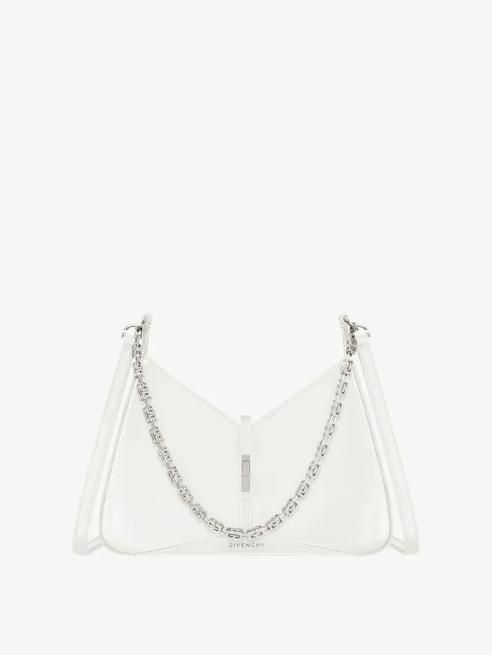 Givenchy Small Cut Out Bag In Shiny Leather With Chain Ivory Women Crossbody Bags Givenchy Small Cut Out Bag In Shiny Leather With Chain Ivory Women Crossbody Bags