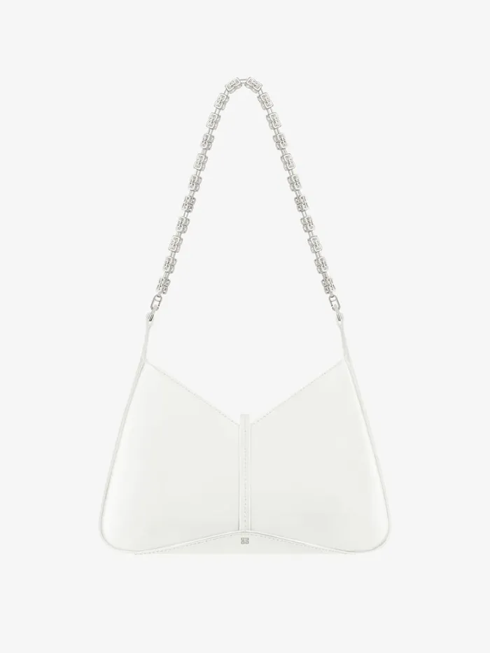 Givenchy Small Cut Out Bag In Shiny Leather With Chain Ivory Women Crossbody Bags Givenchy Small Cut Out Bag In Shiny Leather With Chain Ivory Women Crossbody Bags