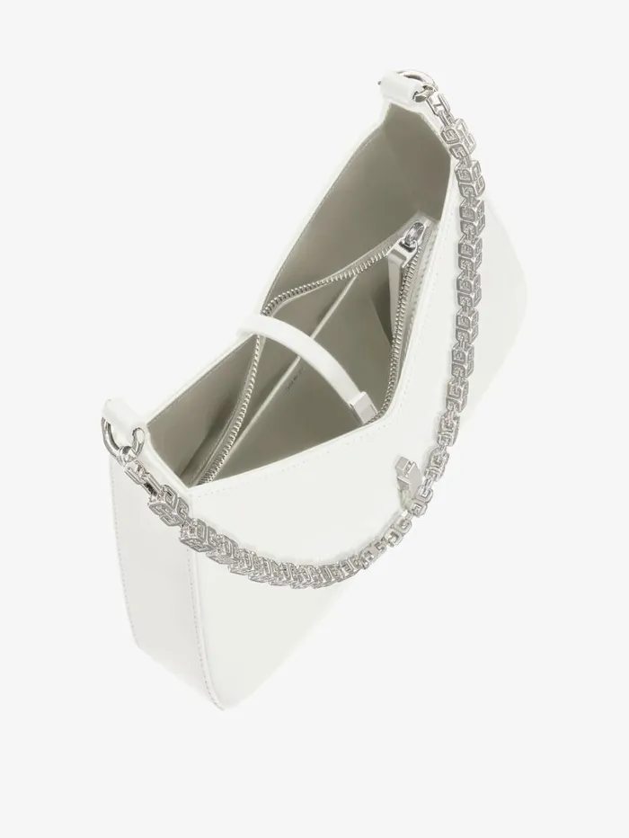 Givenchy Small Cut Out Bag In Shiny Leather With Chain Ivory Women Crossbody Bags Givenchy Small Cut Out Bag In Shiny Leather With Chain Ivory Women Crossbody Bags