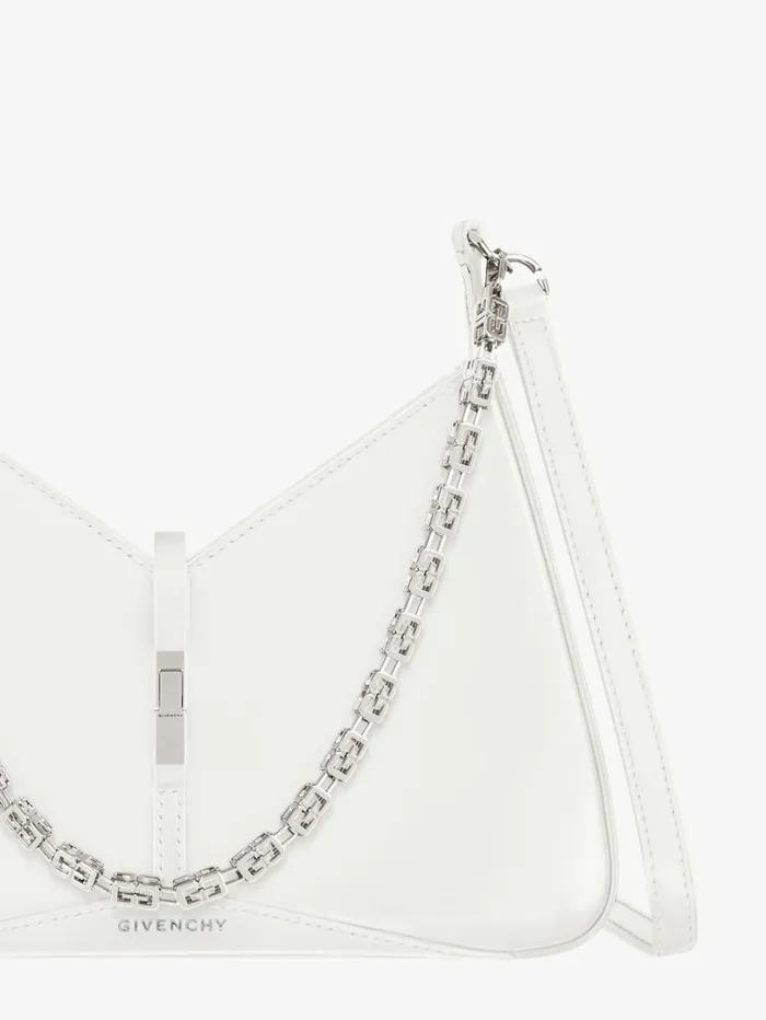 Givenchy Small Cut Out Bag In Shiny Leather With Chain Ivory Women Crossbody Bags Givenchy Small Cut Out Bag In Shiny Leather With Chain Ivory Women Crossbody Bags