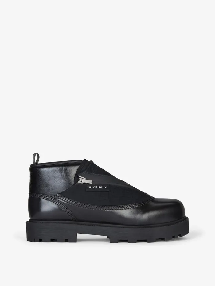 Givenchy Storm Ankle Boots In Leather With Zip Black Men Boots and Loafers