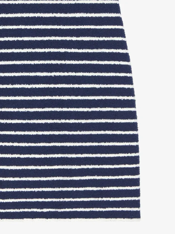 Givenchy Striped Dress In Cotton Towelling With 4G Detail Navynatural Women Dresses