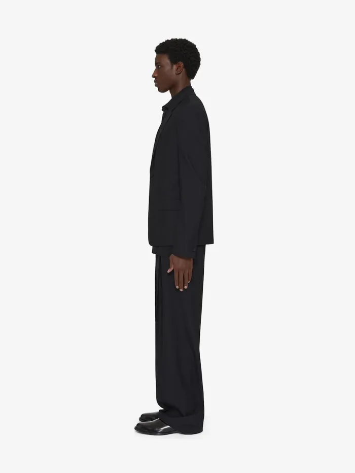 Givenchy Tailored Pants In Wool With Lurex Stripes Black Men Pants and Shorts