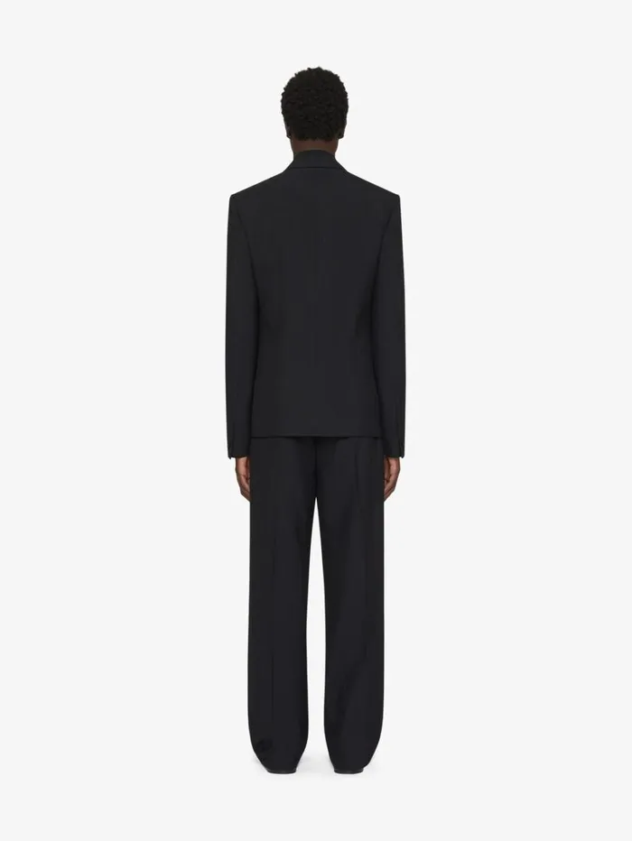 Givenchy Tailored Pants In Wool With Lurex Stripes Black Men Pants and Shorts