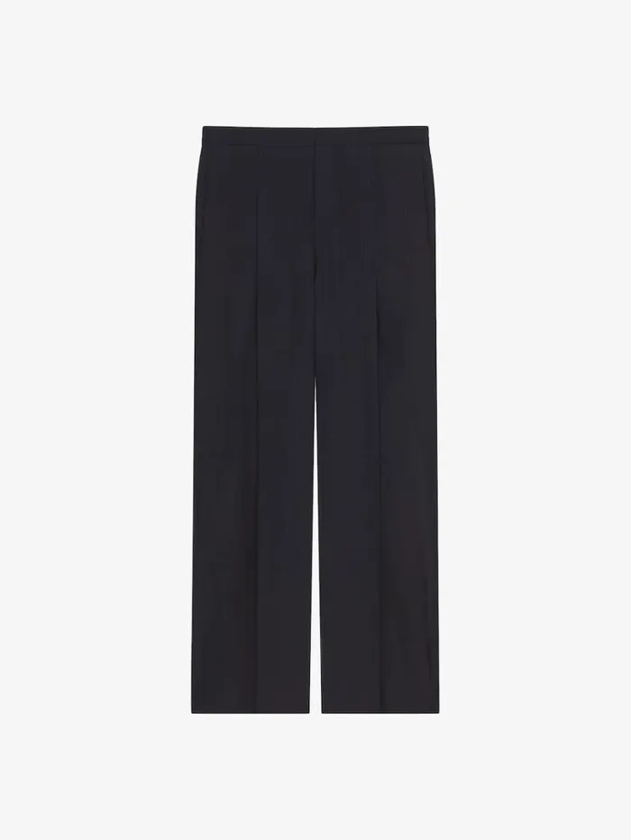 Givenchy Tailored Pants In Wool With Lurex Stripes Black Men Pants and Shorts