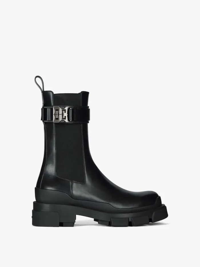 Givenchy Terra Chelsea Boots In Leather Black Women Boots and Booties