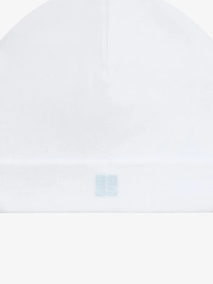 Givenchy Two Beanies In Knit Gift Set Whitelight Blue WomenMen Baby 1 Month To 3 Years