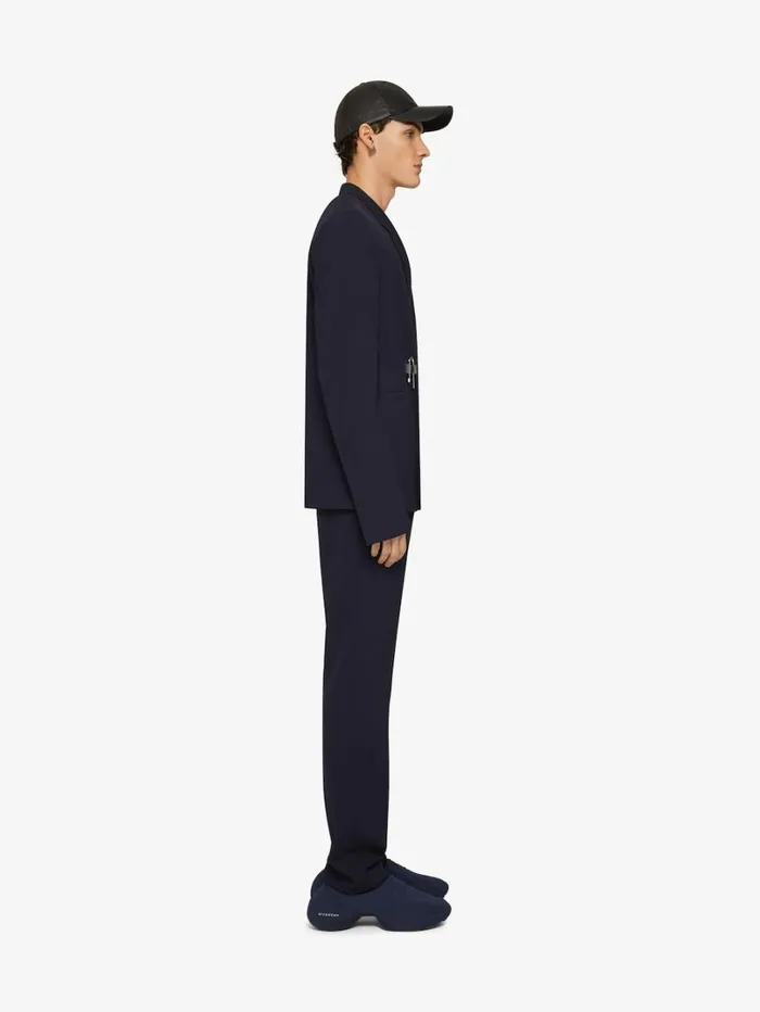 Givenchy Ulock Slim Fit Jacket In Wool Navy Men Coats and Jackets