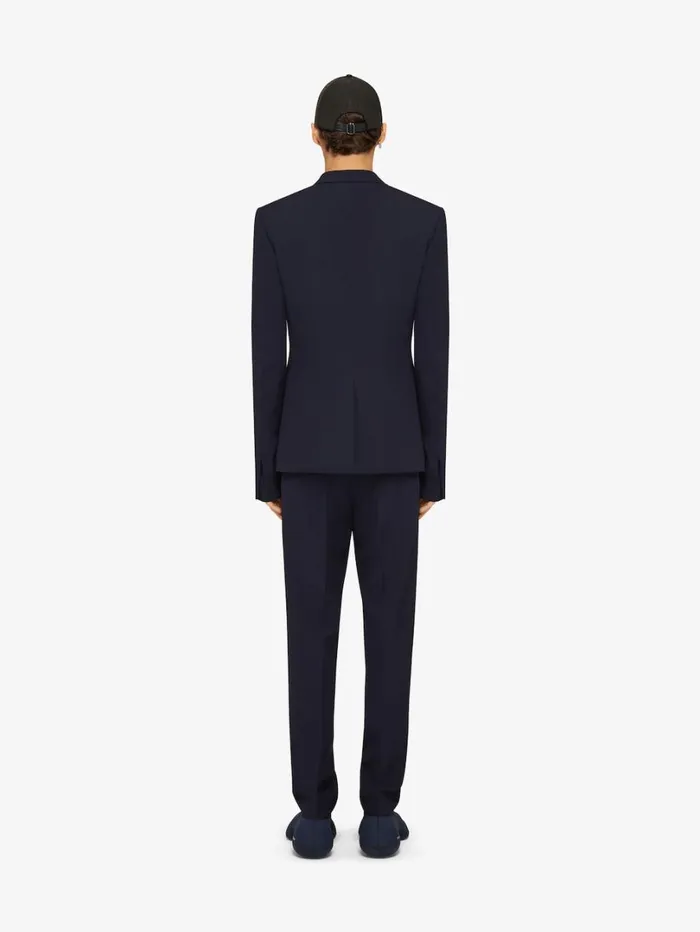 Givenchy Ulock Slim Fit Jacket In Wool Navy Men Coats and Jackets