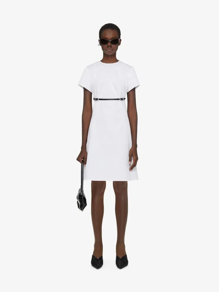 Givenchy Voyou Dress In Poplin White Women Dresses