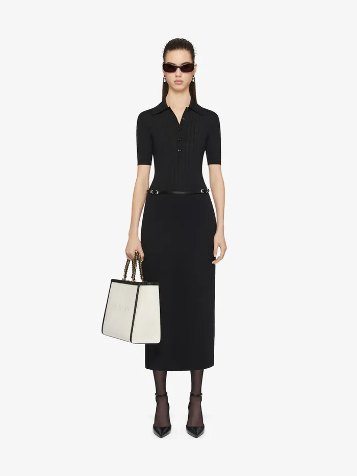 Givenchy Voyou Polo Dress In Knit Black Women Dresses