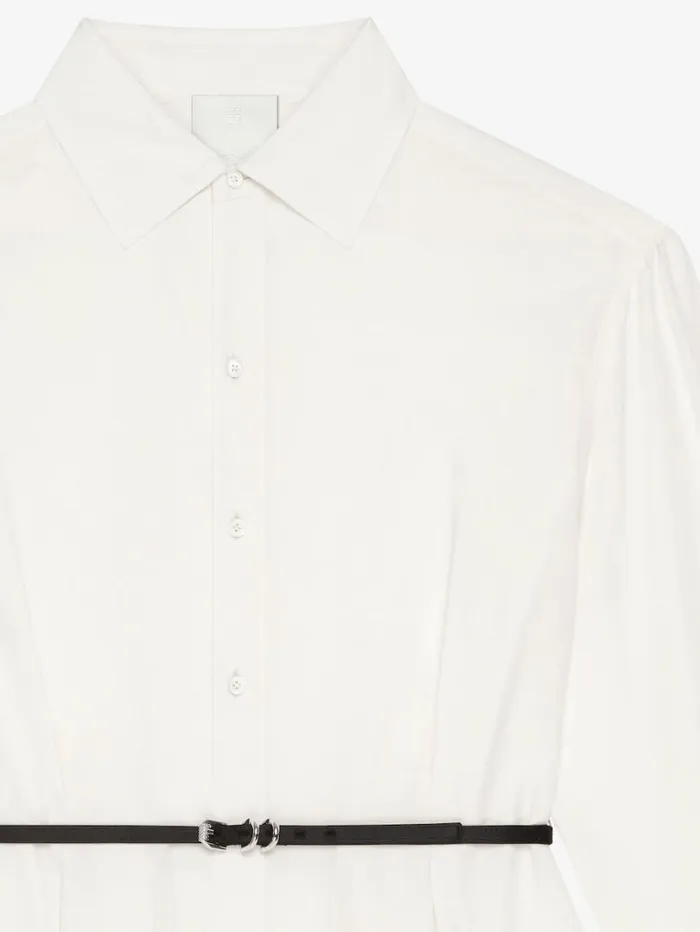 Givenchy Voyou Shirt In Silk Ecru Women Tops and Shirts