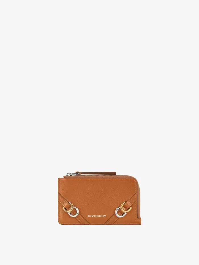 Givenchy Voyou Zipped Card Holder In Leather Soft Tan Women Wallets and Card Holders Givenchy Voyou Zipped Card Holder In Leather Soft Tan Women Wallets and Card Holders