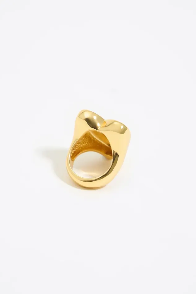 Glittery Red Heart Ring Red Women Bimba Y Lola Jewelry Glittery Red Heart Ring Red Women Bimba Y Lola Jewelry