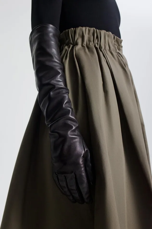 Gloves Women Scanlan Theodore LEATHER GLOVES Black
