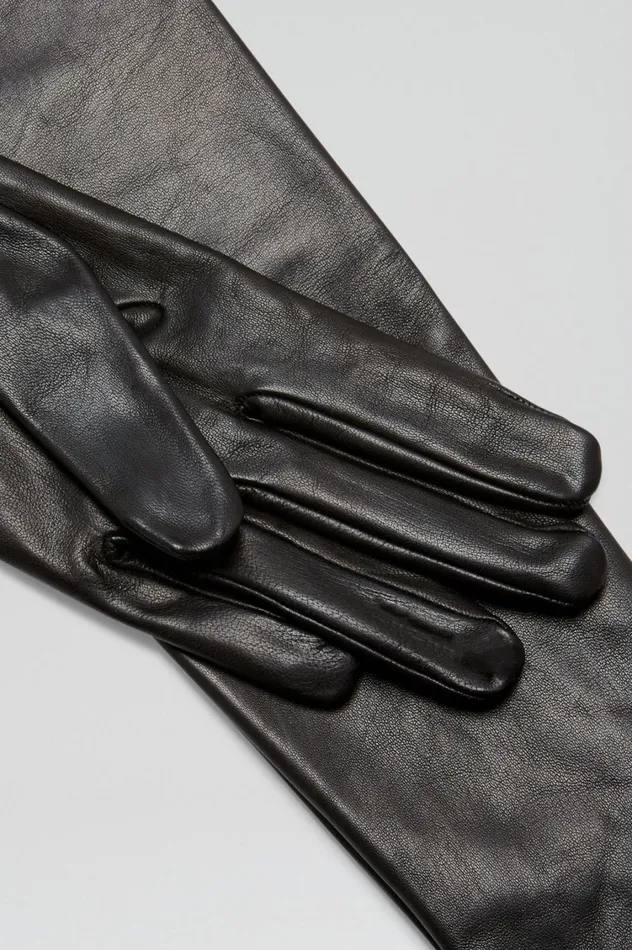 Gloves Women Scanlan Theodore LEATHER GLOVES Black Gloves Women Scanlan Theodore LEATHER GLOVES Black