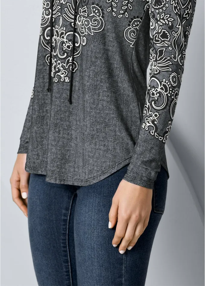 GRAPHIC PRINT TOP Black Multi Women VENUS Casual Tops