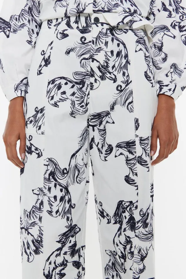 Gray Greyhound Corduroy Trousers Galgo Big Grey Women Bimba Y Lola Trousers Gray Greyhound Corduroy Trousers Galgo Big Grey Women Bimba Y Lola Trousers