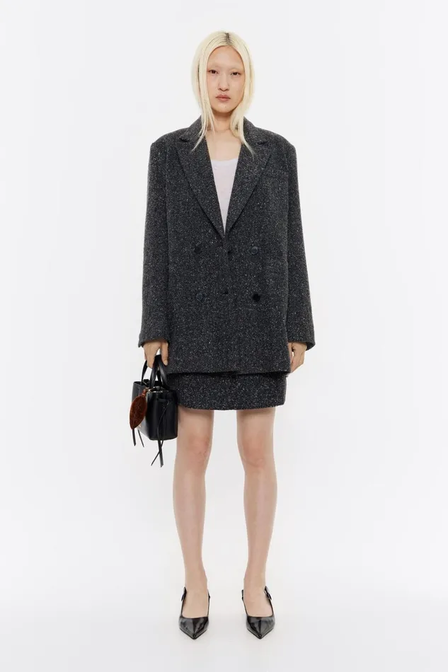 Gray Tailored Doublebreasted Jacket Grey Women Bimba Y Lola Jackets And Blazers Gray Tailored Doublebreasted Jacket Grey Women Bimba Y Lola Jackets And Blazers