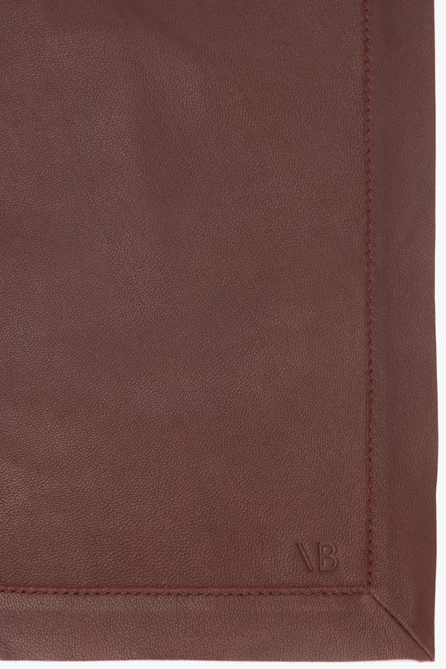 Hats and Scarves Women Victoria Beckham Leather Scarf In Bordeaux Hats and Scarves Women Victoria Beckham Leather Scarf In Bordeaux