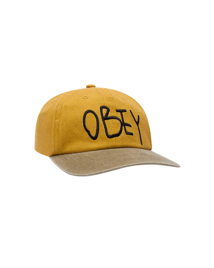 HEADWEAR OBEY Clothing Men OBEY JOT HAT Pigment Mustard Multi