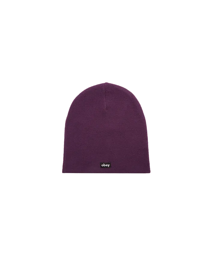 HEADWEAR OBEY Clothing Men OBEY LABEL BEANIE Imperial Purple