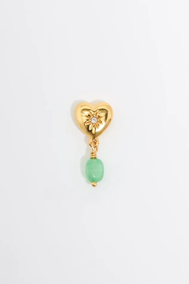 Heart And Stone Earrings Gold Women Bimba Y Lola Earrings