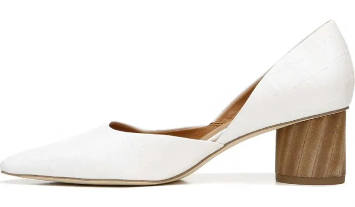 Heels Women Franco Sarto Sarto Rita Pump White Crocco Leather