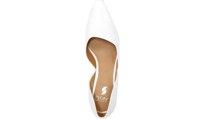 Heels Women Franco Sarto Sarto Rita Pump White Crocco Leather