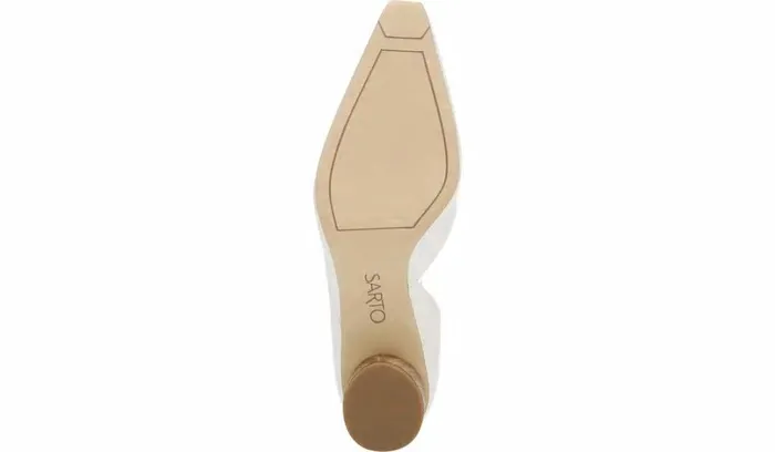 Heels Women Franco Sarto Sarto Rita Pump White Crocco Leather