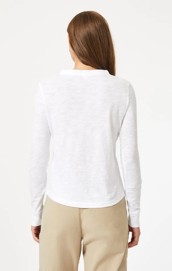 Henley TShirt In White Women Mavi Jeans Tops and TShirts