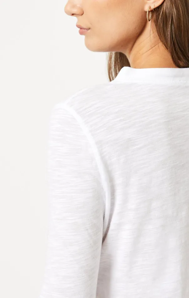 Henley TShirt In White Women Mavi Jeans Tops and TShirts