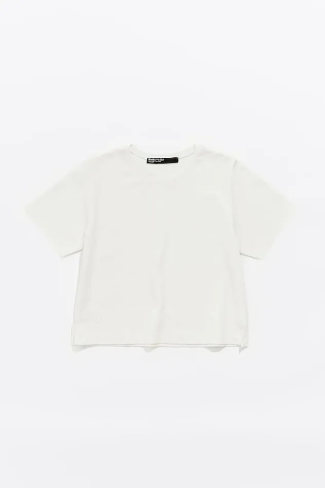 Ivory Ponte Di Roma Short Straight Top Ivory Women Bimba Y Lola TShirts Ivory Ponte Di Roma Short Straight Top Ivory Women Bimba Y Lola TShirts