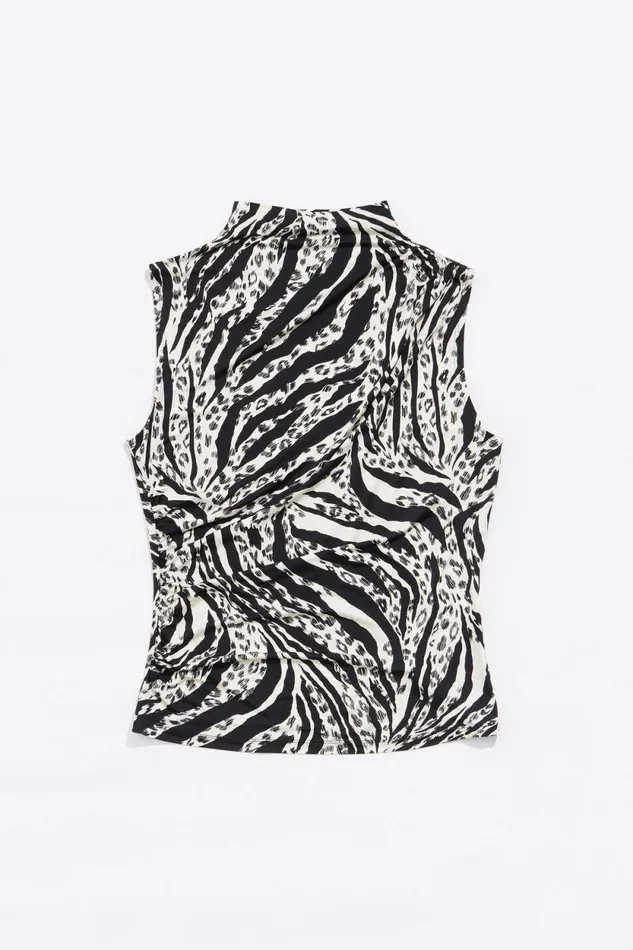 Ivory Zebra Fitted Top Zebra Ivory Women Bimba Y Lola Total Look