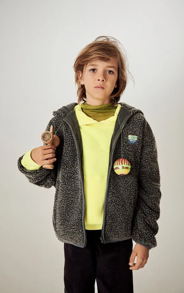 Jacket Hoktown Melange Charcoal Kids American Vintage Jackets and Coats